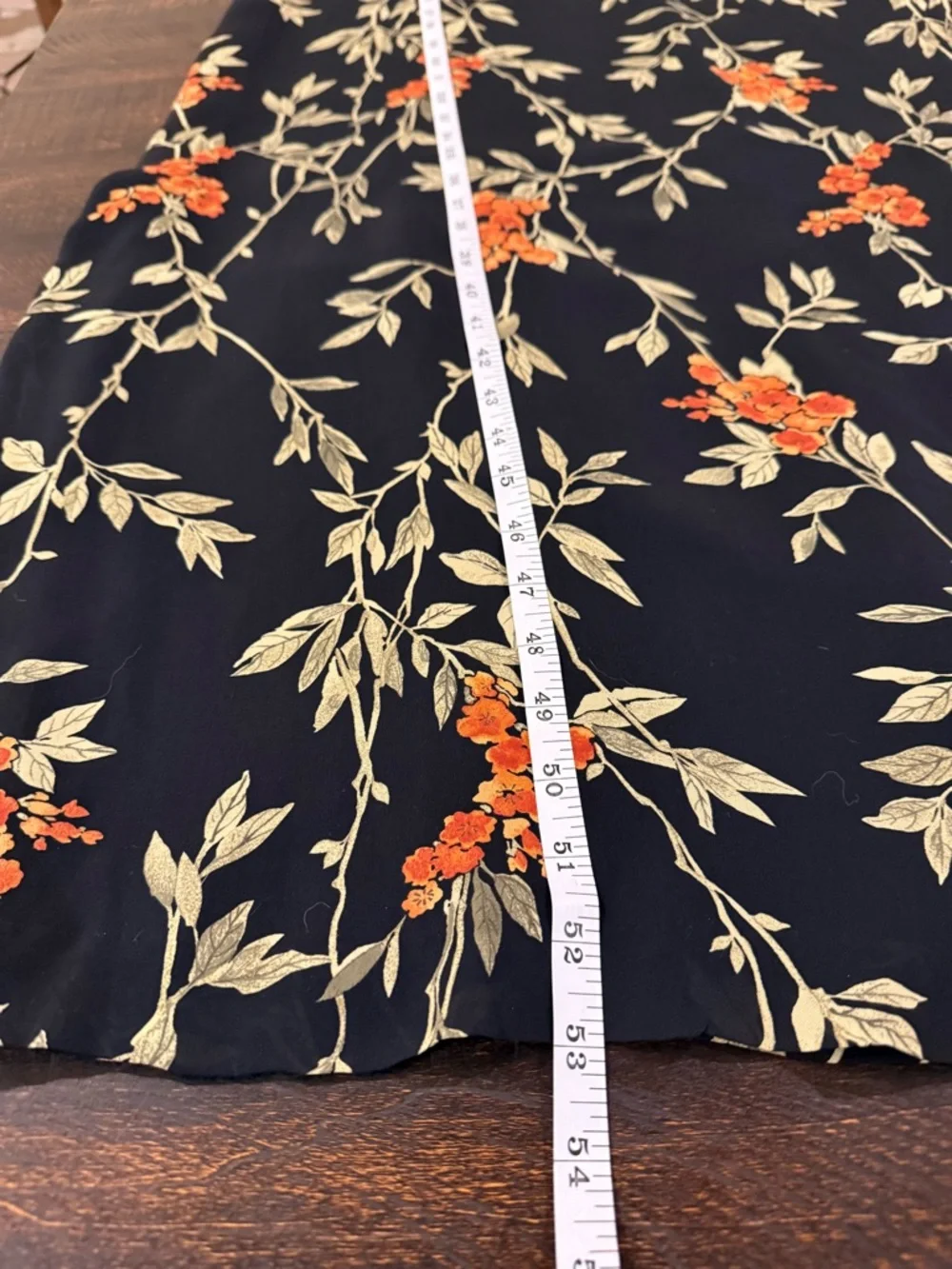 Valerie Stevens Floral Maxi Dress Black Orange Sleeveless Silk Size 10 Elegant - Picture 10 of 11